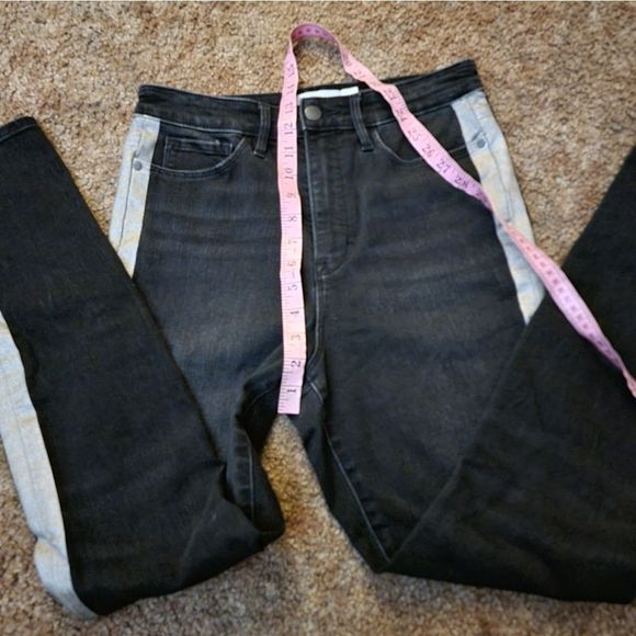 Athleta 'Sculptek Metallic Tuxedo Stripe' Black Jeans - Picture 12 of 12